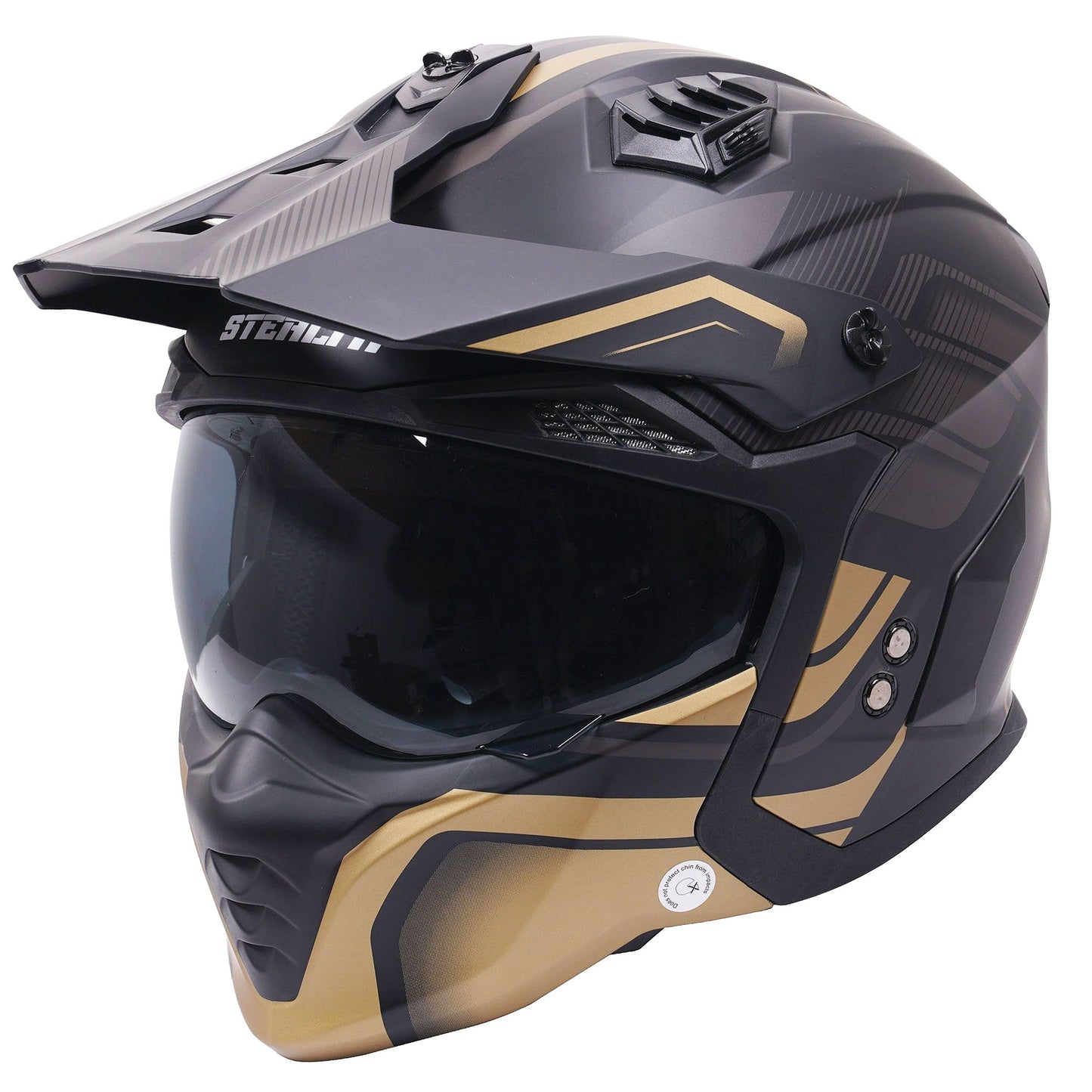 Stealth Fighter Jet Helmet Orbit Gold