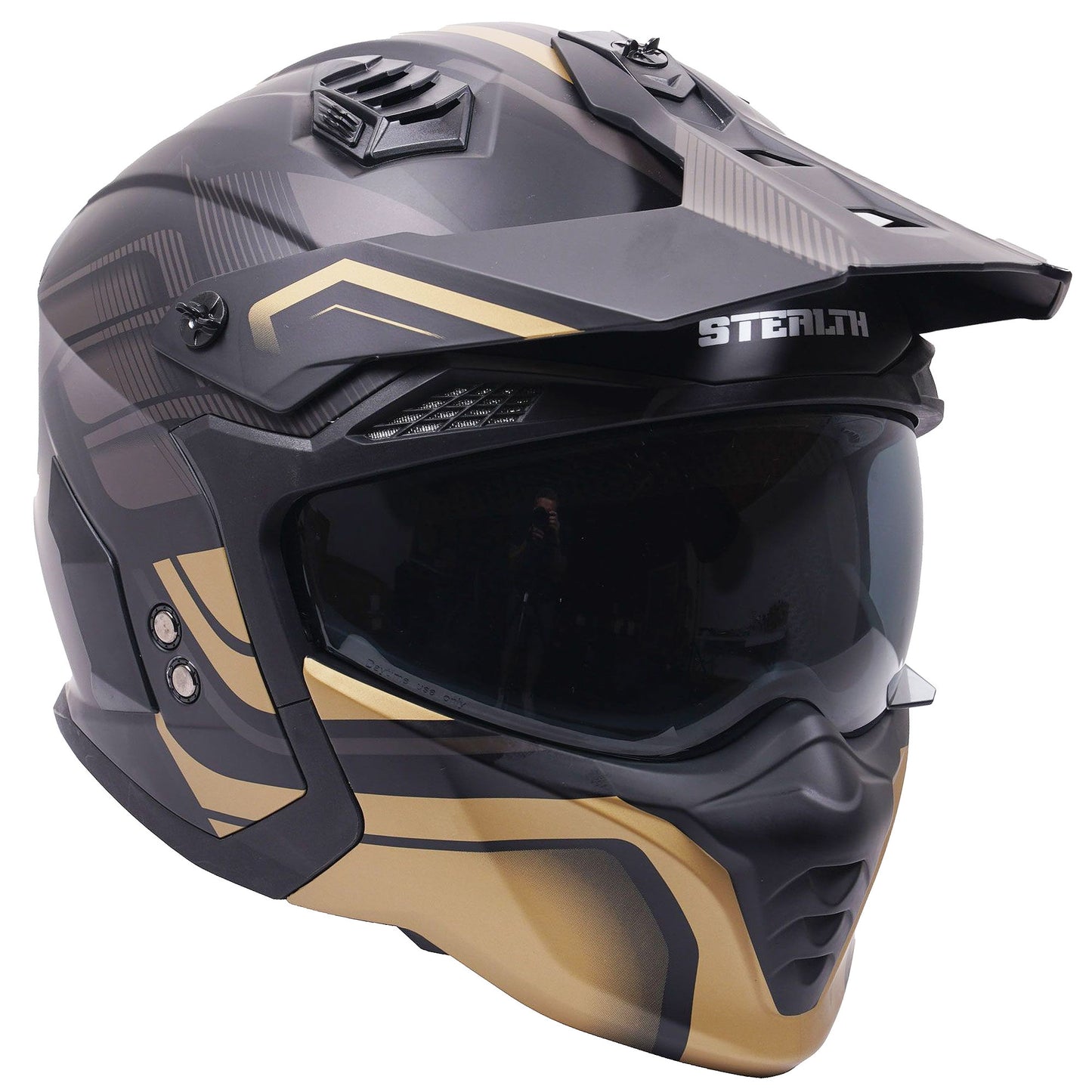 Stealth Fighter Jet Helmet Orbit Gold