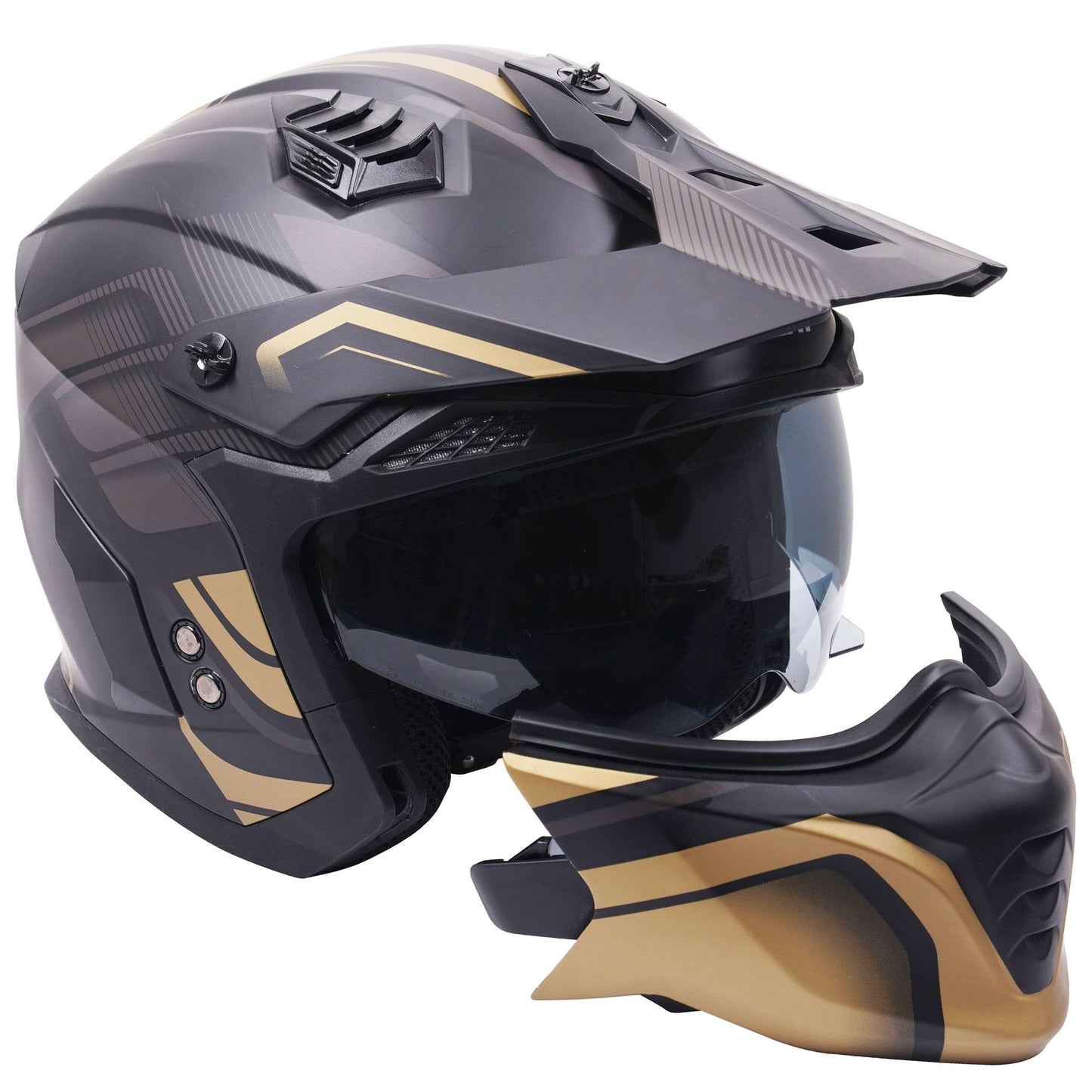 Stealth Fighter Jet Helmet Orbit Gold