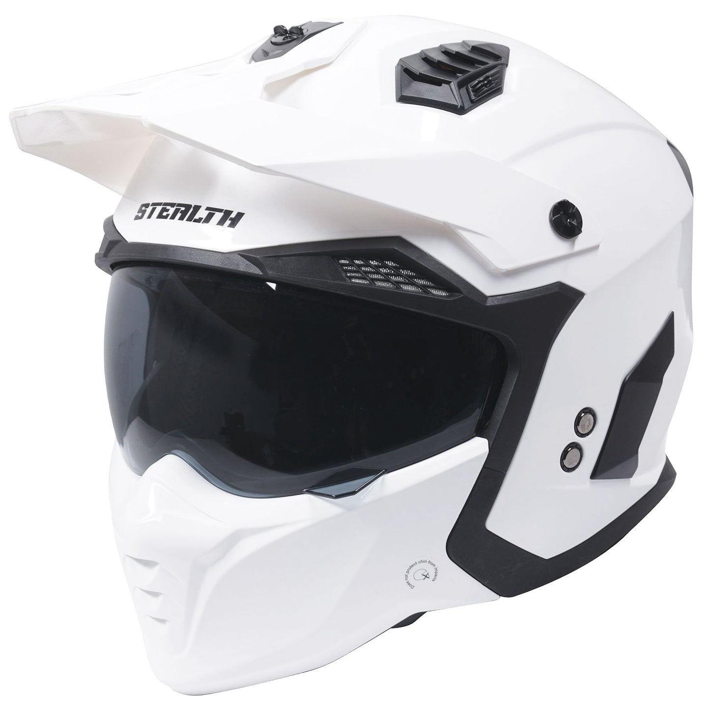 Stealth Fighter Jet Helmet Gloss White