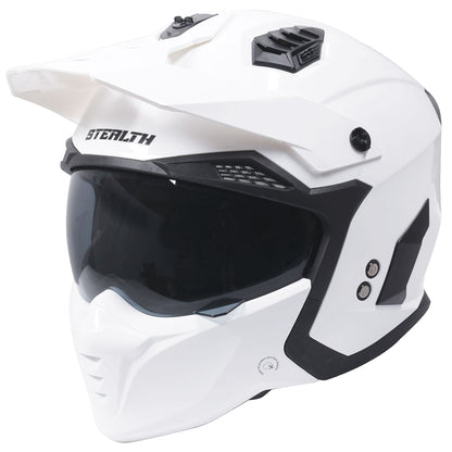 Stealth Fighter Jet Helmet Gloss White