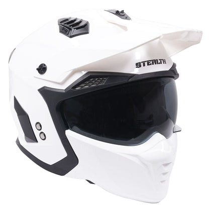 Stealth Fighter Jet Helmet Gloss White