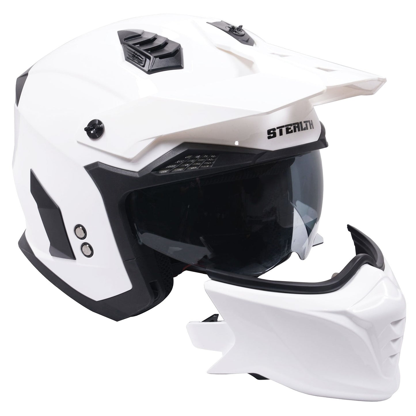 Stealth Fighter Jet Helmet Gloss White