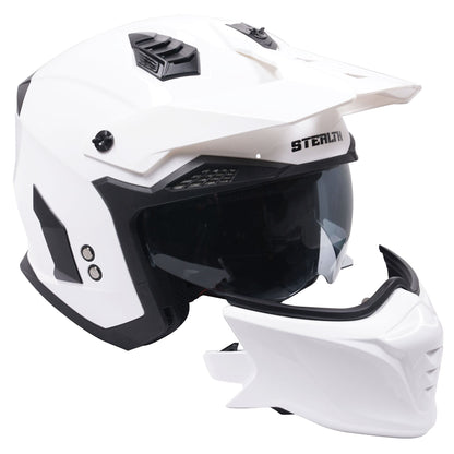 Stealth Fighter Jet Helmet Gloss White