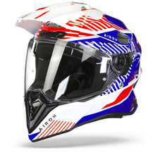 Airoh Commander White Blue Adventure Helmet