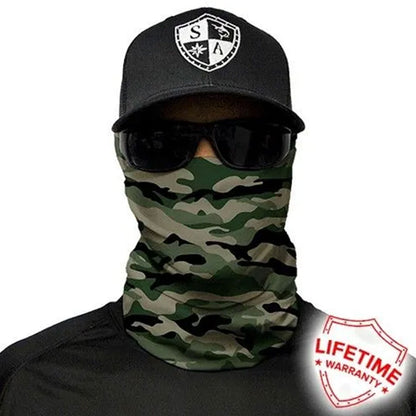 Green Military Camo Neck Tube