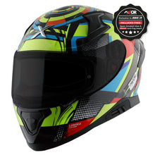 Axor Apex Vivid Black Neon Yellow Gloss Full Face Helmet