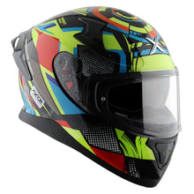 Axor Apex Vivid Black Neon Yellow Gloss Full Face Helmet