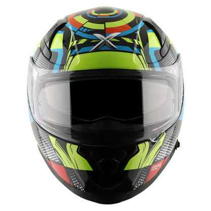 Axor Apex Vivid Black Neon Yellow Gloss Full Face Helmet