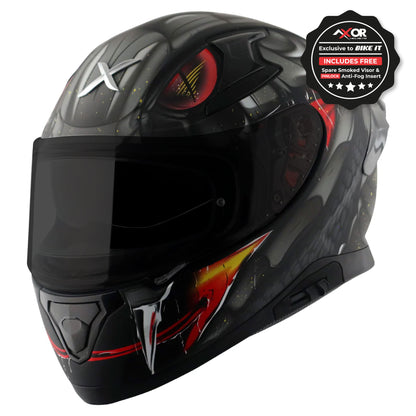 Axor Apex Venomous Black Grey Matt Full Face Helmet