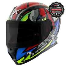 Axor Street Bobby Black Red Gloss Full Face Helmet