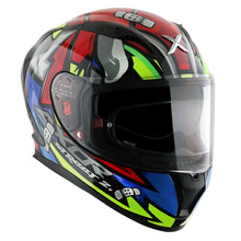 Axor Street Bobby Black Red Gloss Full Face Helmet