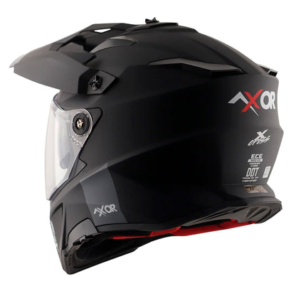 Axor X-Cross Adventure Matt Black Dual Sport Helmet