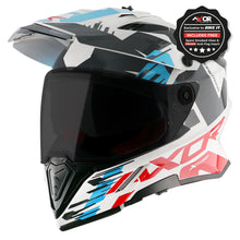 Axor X-Cross Adventure X1 White Red Graphic Dual Sport Helmet