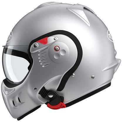 Roof RO5 Boxer Alpha Mat Silverwhite Flip Front Helmet