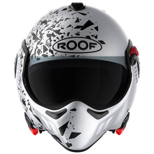 Roof RO5 Boxer Alpha Blackstar Mat Silverwhite Flip Front Helmet