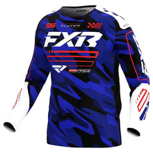 FXR Clutch Motocross Jersey Blue Camo Red 25