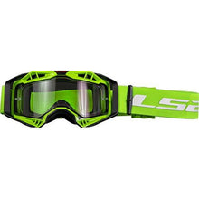 LS2 Aura MX Goggles Black Green Clear Visor