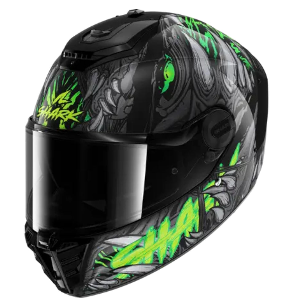 Shark Spartan RS Shaytan KGA Black Green Grey Full Face Helmet