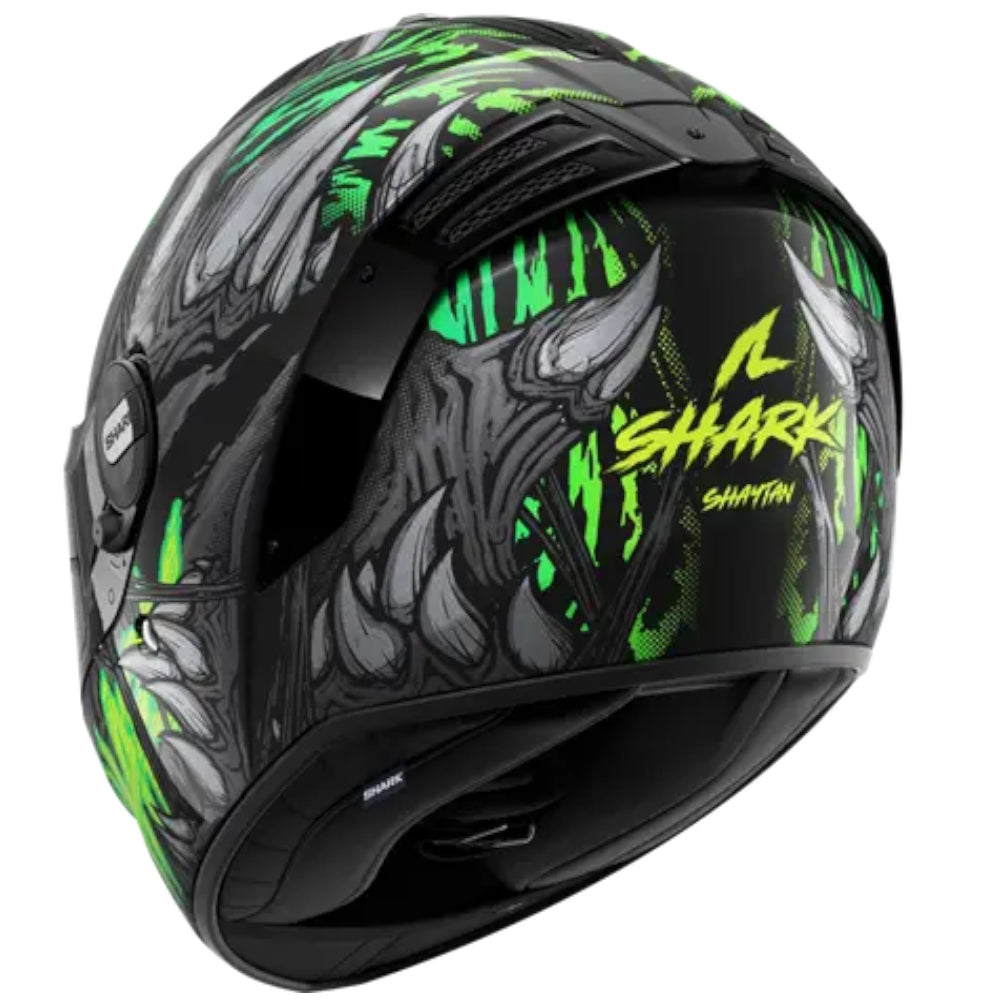 Shark Spartan RS Shaytan KGA Black Green Grey Full Face Helmet