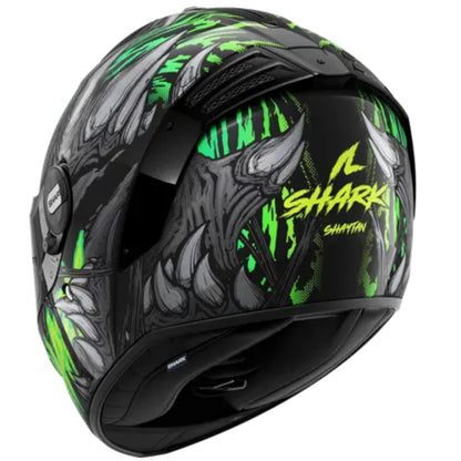 Shark Spartan RS Shaytan KGA Black Green Grey Full Face Helmet