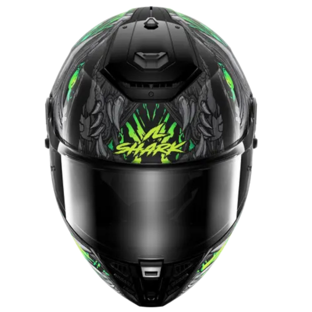 Shark Spartan RS Shaytan KGA Black Green Grey Full Face Helmet