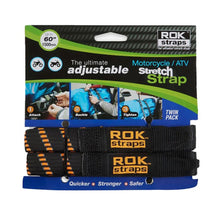 Rok Adjustable Stretch Strap Black Orange 2 Pack