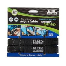 Rok Adjustable Stretch Strap Black Reflective 2 Pack