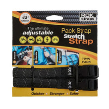 Rok Adjustable Stretch Strap Black Reflective 2 Pack