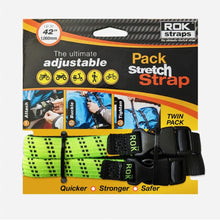 Rok Adjustable Stretch Strap Hi-Vis Green Black 2 Pack