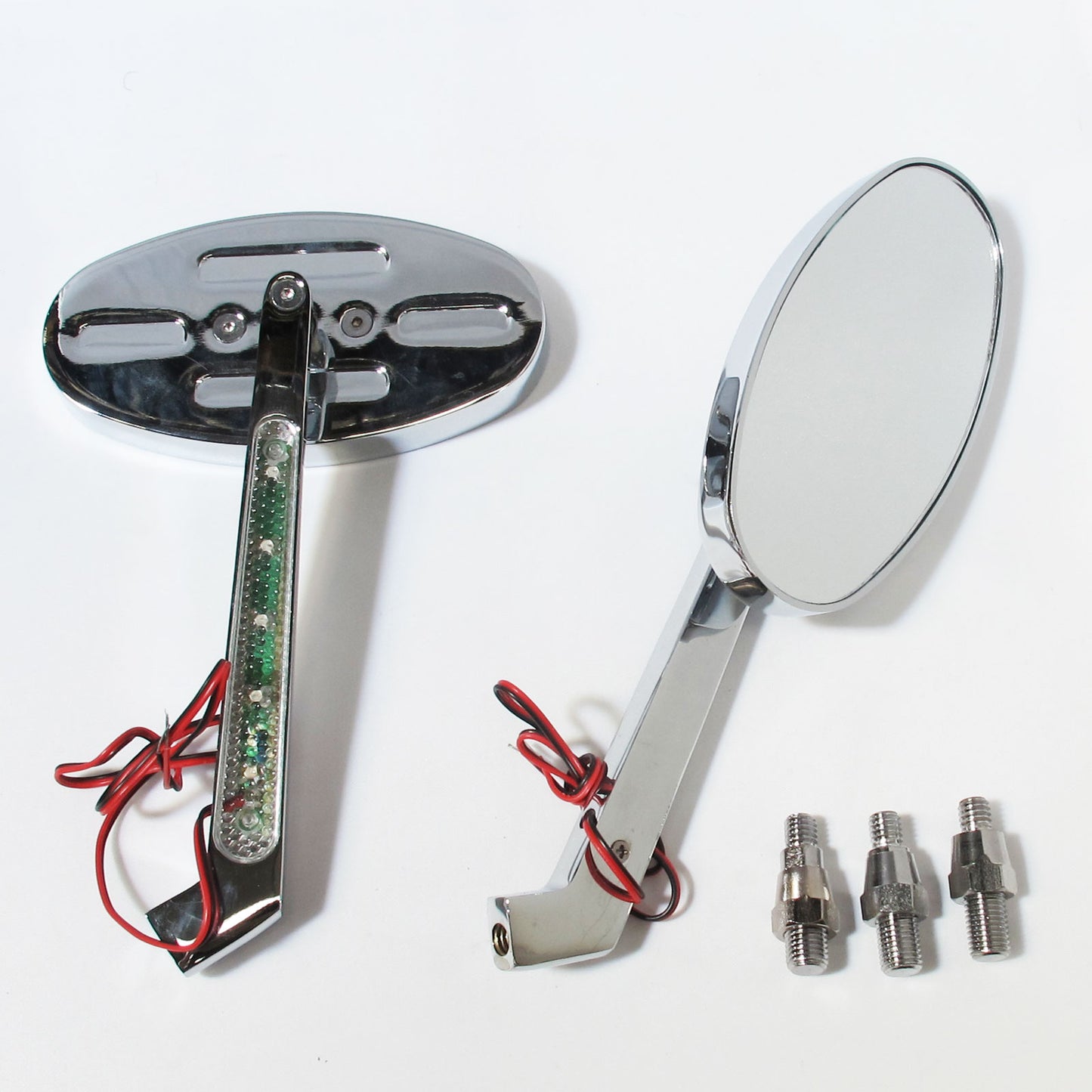 Oval Led Mirror Ind 10mm Harley