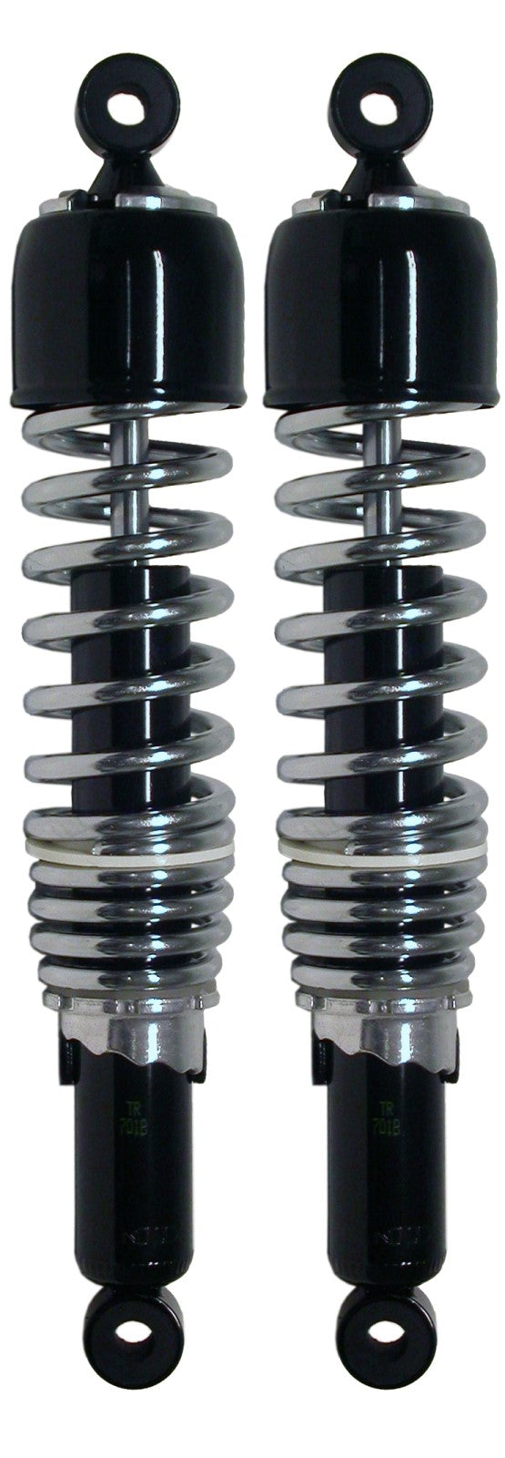 Shocks 350mm Pin+Pin Chrome Spring Black covers