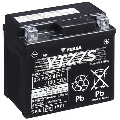 Yuasa YTZ7S 12V High Performance Maintenance Free Battery