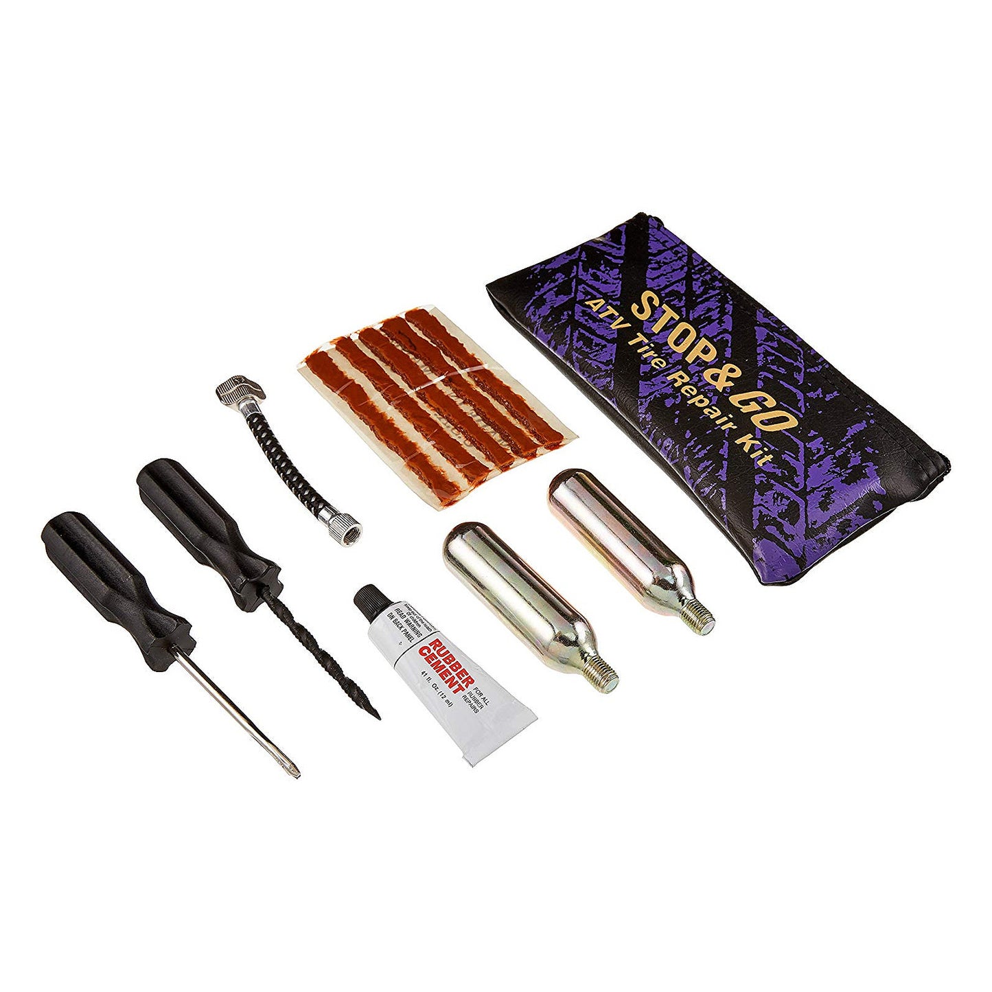 Stop and Go ATV Tyre Puncture Repair Kit Tubeless with CO2 Inflation