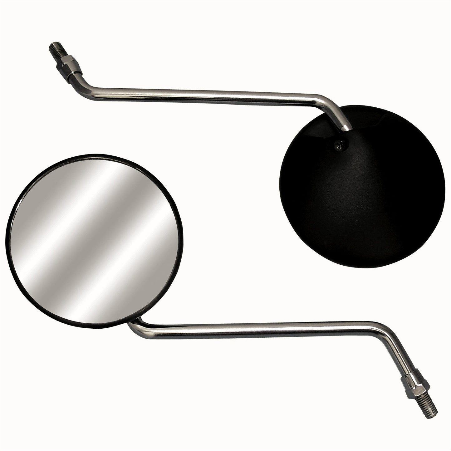 Uni Round Head L/H Mirror Blk 10mm