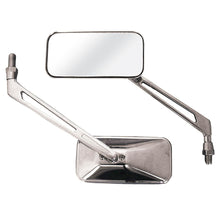 10mm Runner Rect Chrome Mirrors Pair
