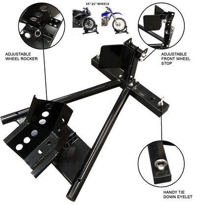 Black Motorcycle Wheel Chock