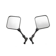 Diego 10mm Square Mirrors Black Pair