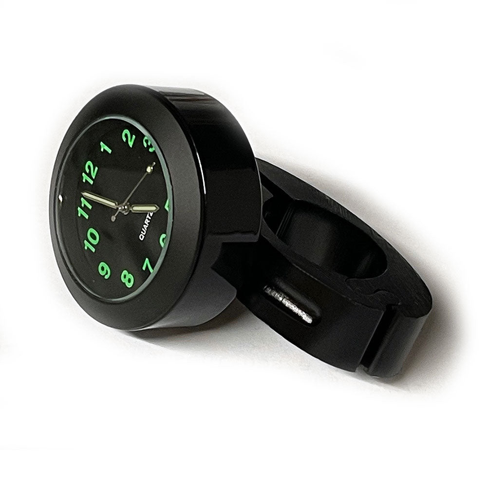 Black Clamp On Clock 43mm Diameter 7/8 Clamp