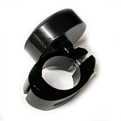 Black Clamp On Clock 43mm Diameter 7/8 Clamp
