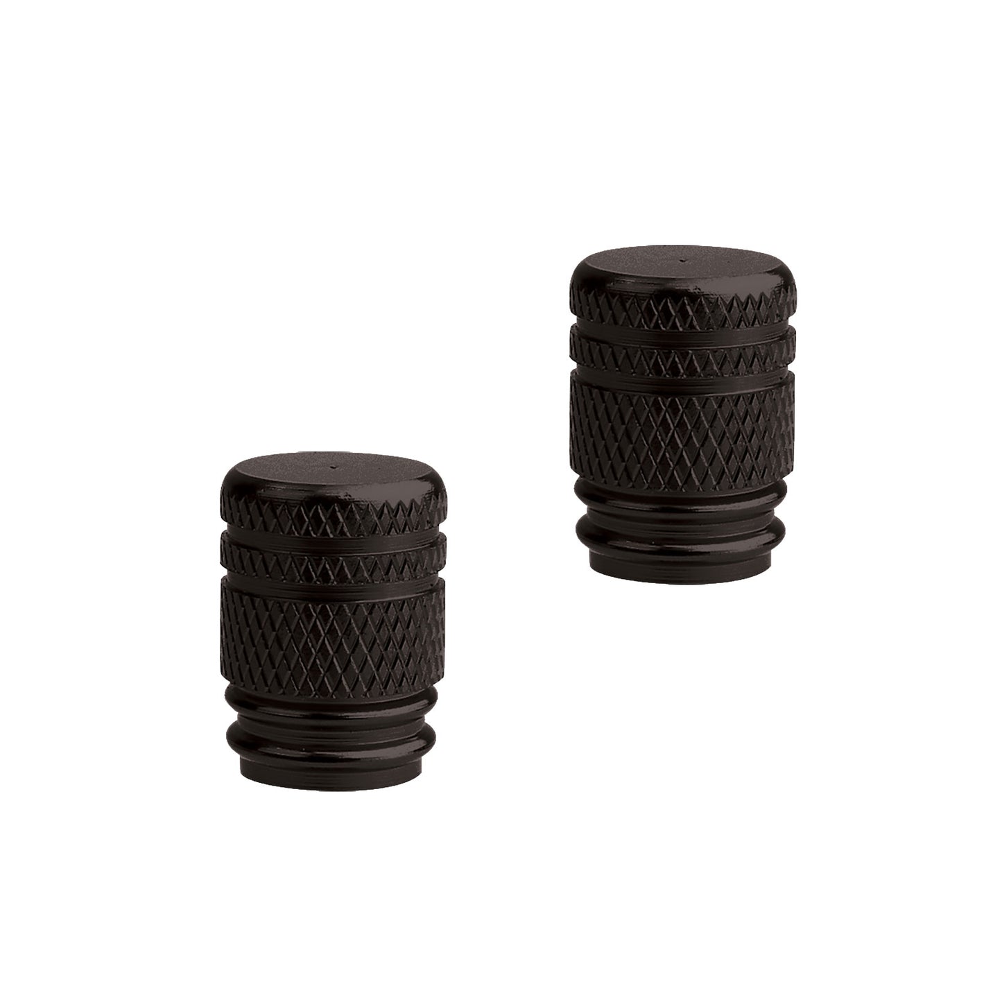 Black Alloy Valve Cover Caps Pair