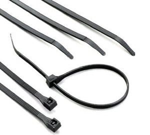 300mmx4.8mm Cable Ties Black 100pk