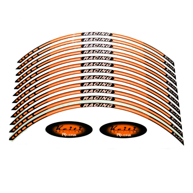Keiti Fluorescent Orange Racing Wheel Stripes