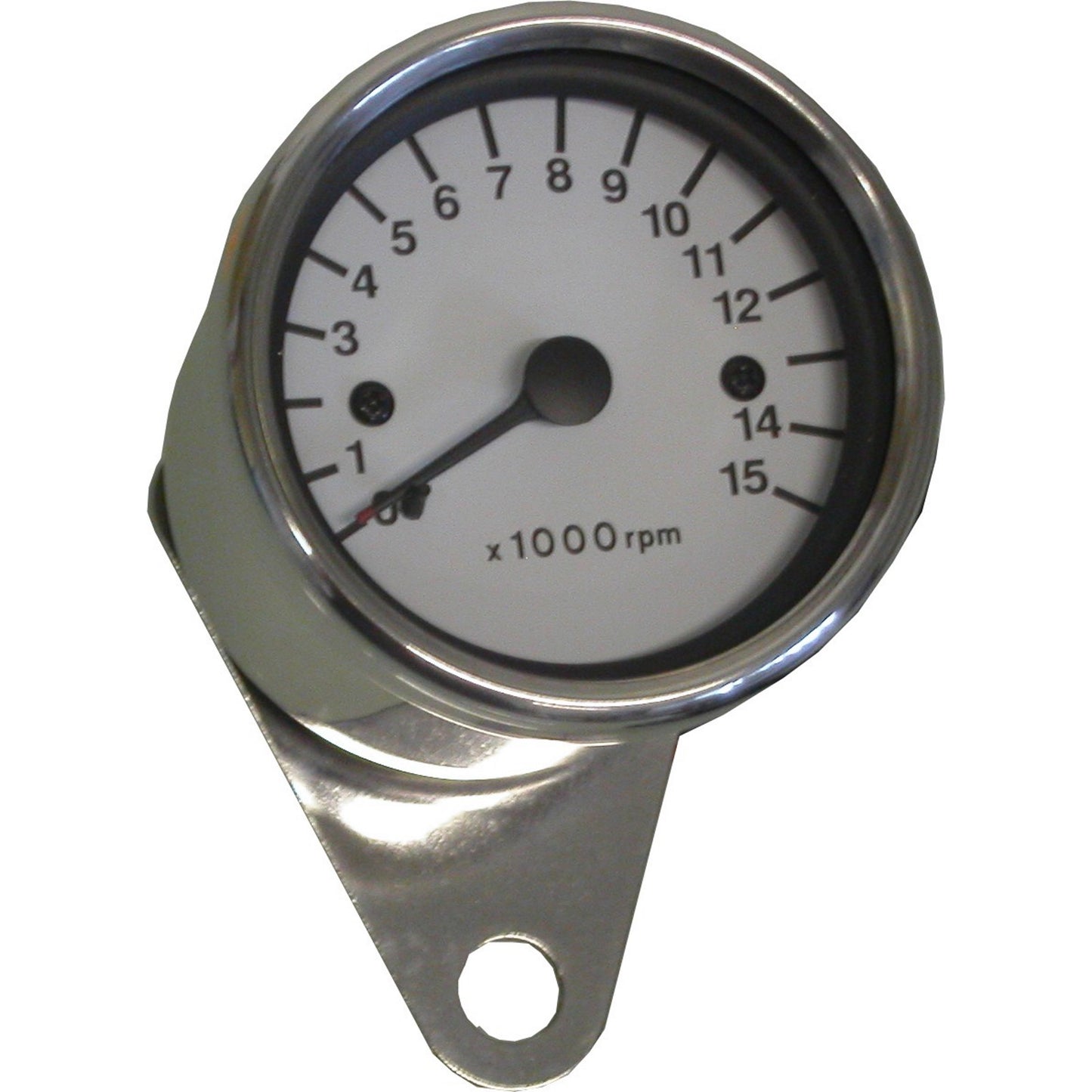 Tacho 60mm Electronic White face with Chrome Body