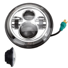 7" Motorcycle Black Projector Headlamp Daymaker LED Light Headlight For Harley