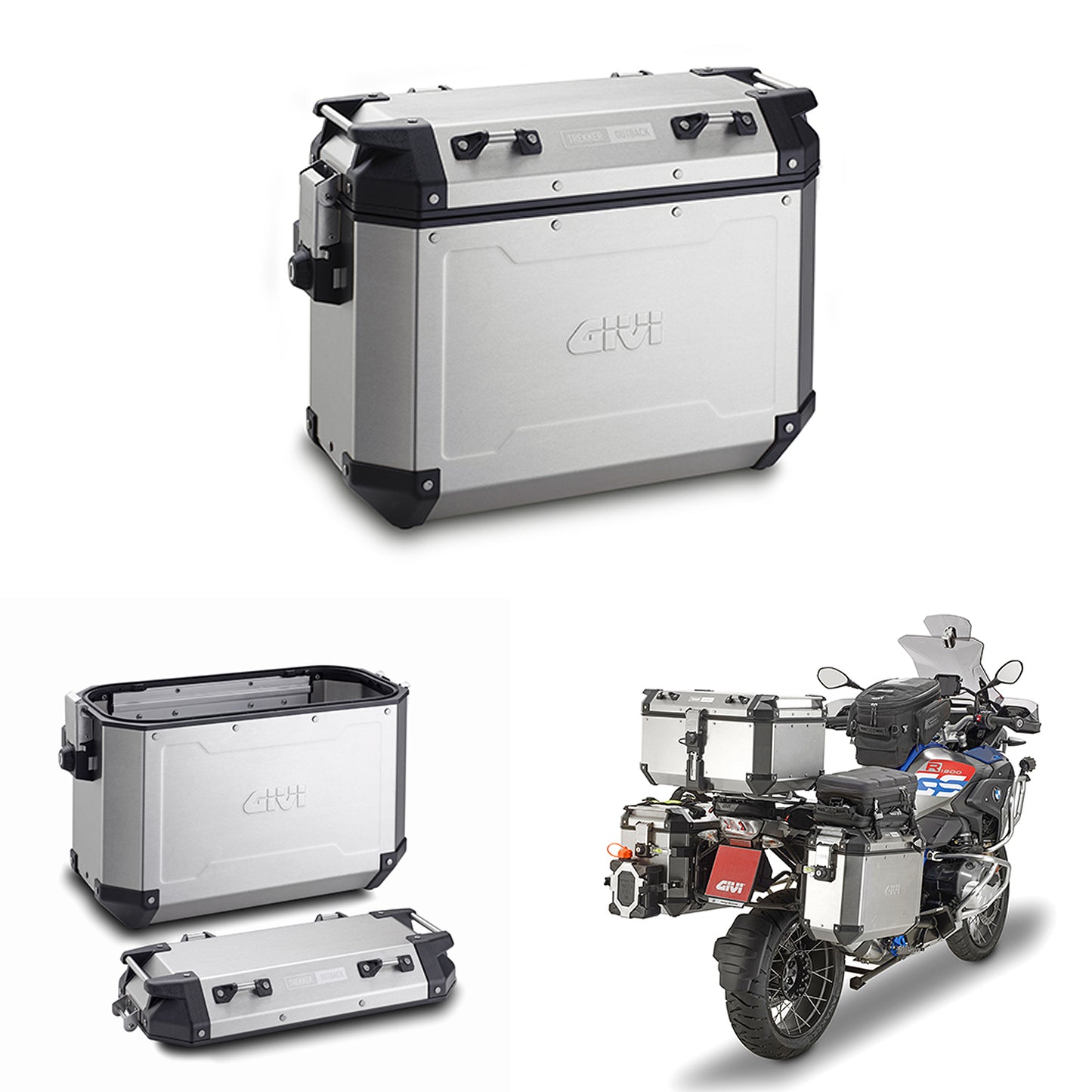 Givi Trekker Outback 37L Panniers Alloy Pair