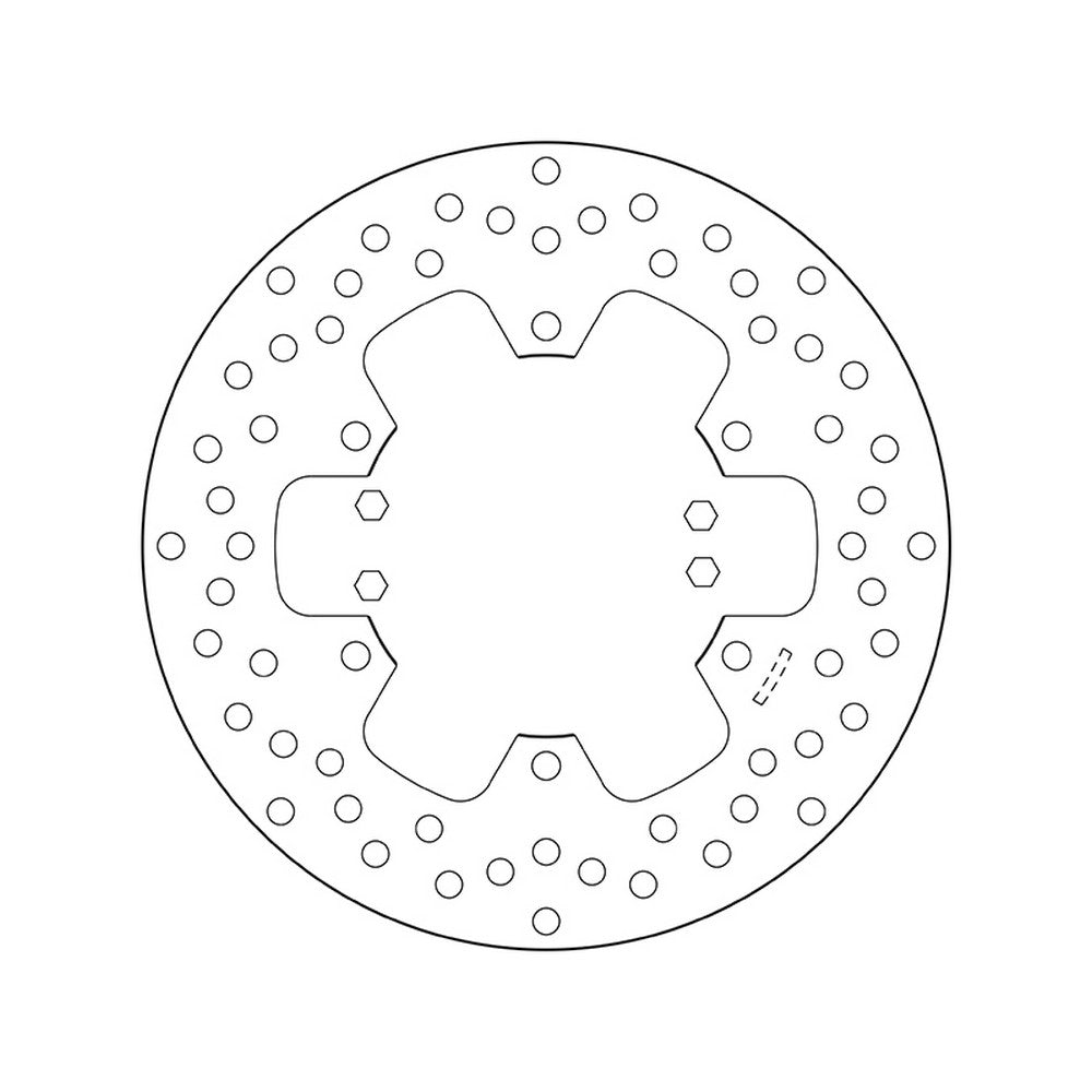 68B407H8 Brembo Fixed Rear Brake Disc