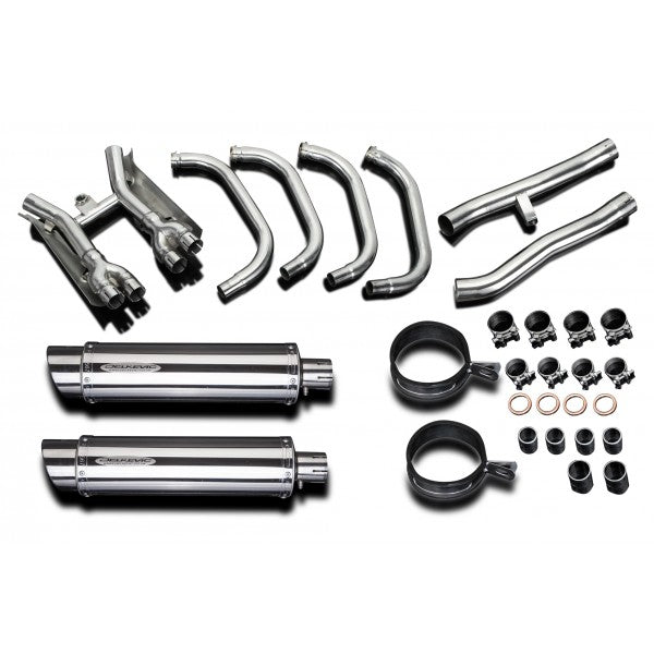 Suzuki GSX1400 01-04 4-2 Stainless Steel Full Exhaust System with Stainless Steel Cans