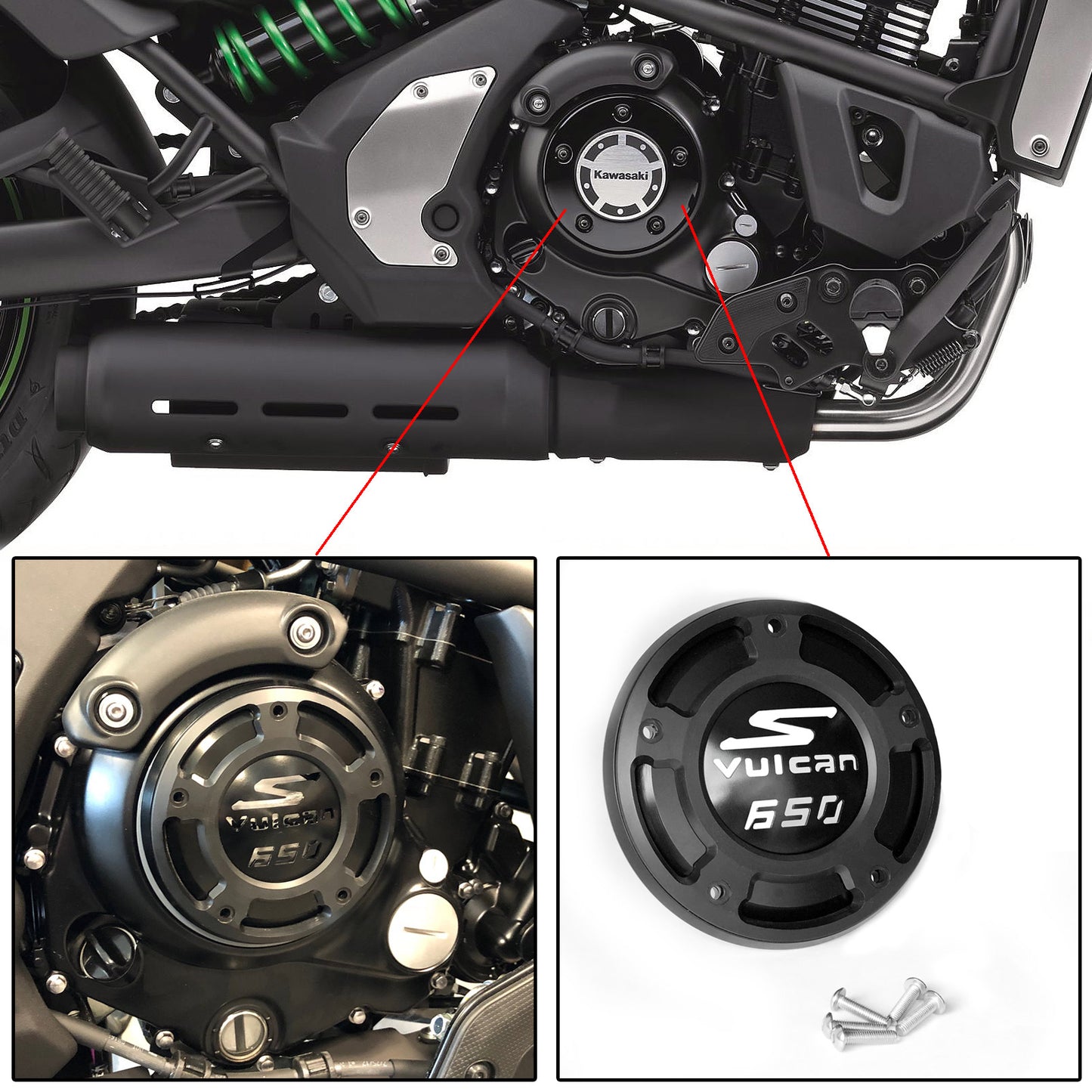 Kawasaki Vulcan S 15-21 Engine Cover Black