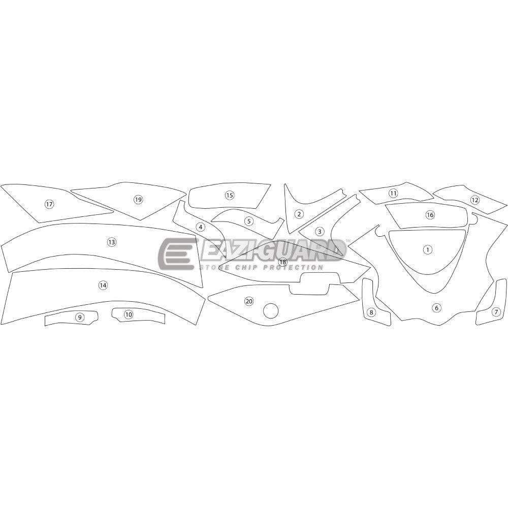 APRILIA RSV4 2015-2020 Gloss Eazi-Guard Paint Protection Kit